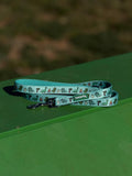 Correa Dino Happy Pets - verde menta con estampado de dinosaurios