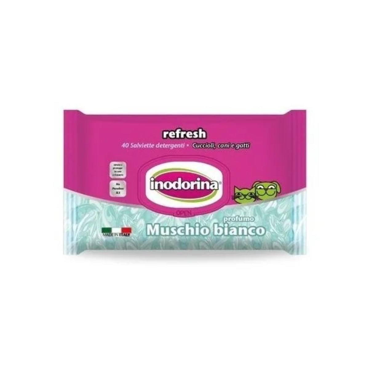 Inodorina Refresh Muschio Bianco 40 Salviettes
